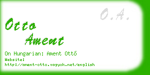 otto ament business card