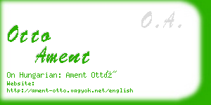 otto ament business card